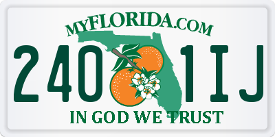 FL license plate 2401IJ