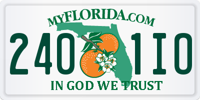 FL license plate 2401IO