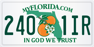FL license plate 2401IR