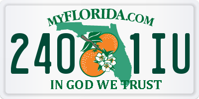FL license plate 2401IU
