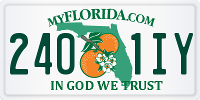 FL license plate 2401IY