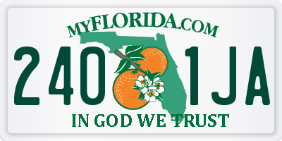FL license plate 2401JA
