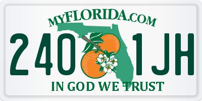 FL license plate 2401JH