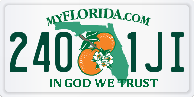 FL license plate 2401JI