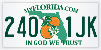 FL license plate 2401JK