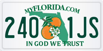FL license plate 2401JS