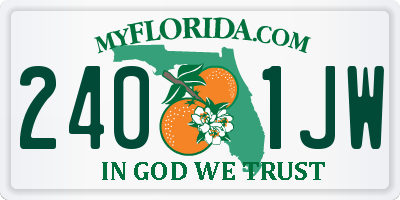 FL license plate 2401JW