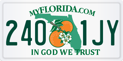 FL license plate 2401JY