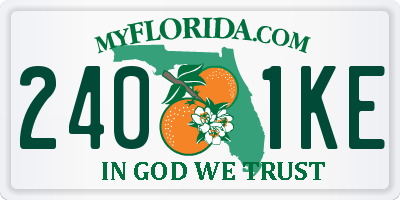 FL license plate 2401KE
