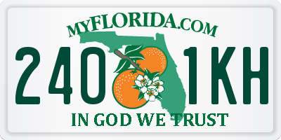 FL license plate 2401KH