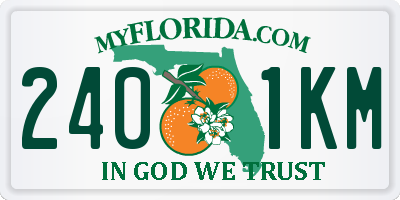 FL license plate 2401KM