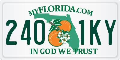 FL license plate 2401KY