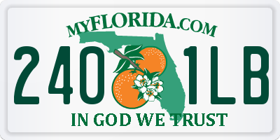 FL license plate 2401LB