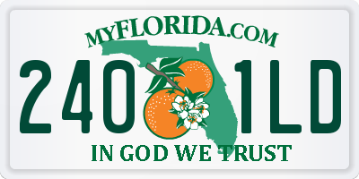 FL license plate 2401LD