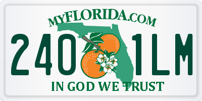 FL license plate 2401LM