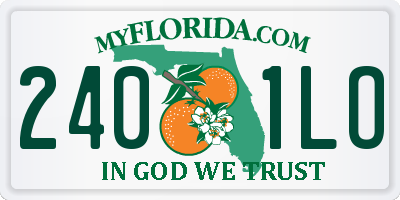 FL license plate 2401LO