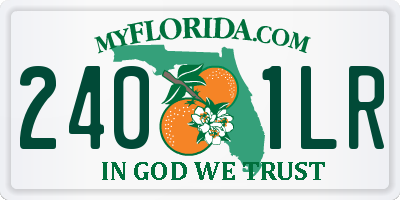 FL license plate 2401LR