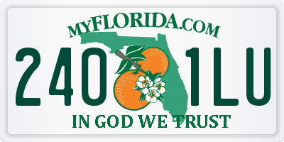 FL license plate 2401LU