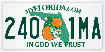 FL license plate 2401MA