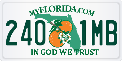 FL license plate 2401MB