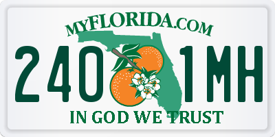 FL license plate 2401MH