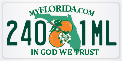 FL license plate 2401ML