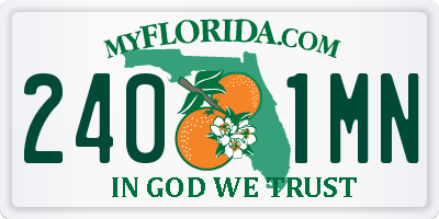 FL license plate 2401MN