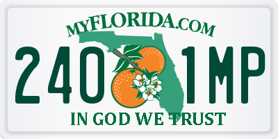 FL license plate 2401MP