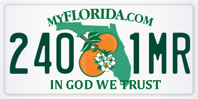 FL license plate 2401MR