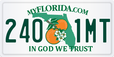 FL license plate 2401MT