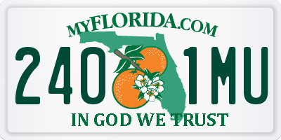 FL license plate 2401MU