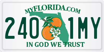 FL license plate 2401MY