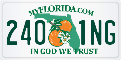 FL license plate 2401NG