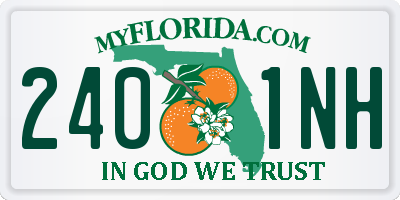 FL license plate 2401NH