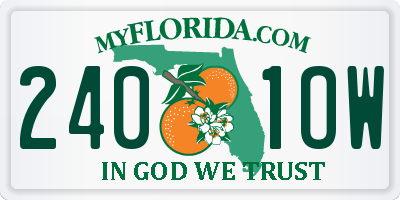 FL license plate 2401OW