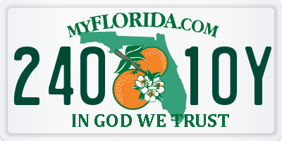 FL license plate 2401OY