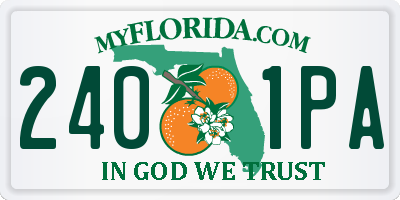 FL license plate 2401PA