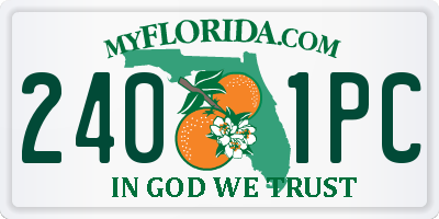 FL license plate 2401PC