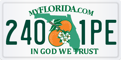FL license plate 2401PE