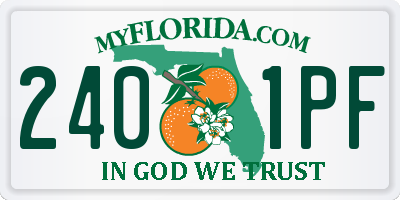 FL license plate 2401PF