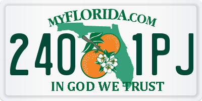 FL license plate 2401PJ