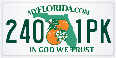 FL license plate 2401PK