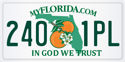 FL license plate 2401PL