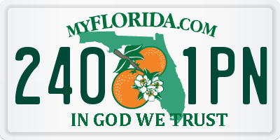 FL license plate 2401PN