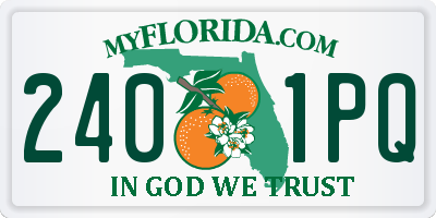FL license plate 2401PQ