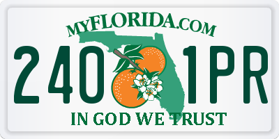 FL license plate 2401PR