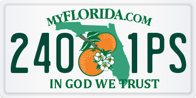 FL license plate 2401PS