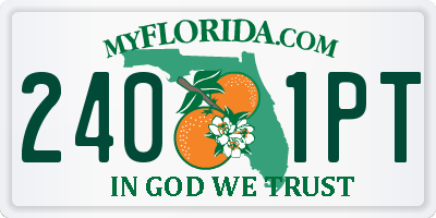FL license plate 2401PT