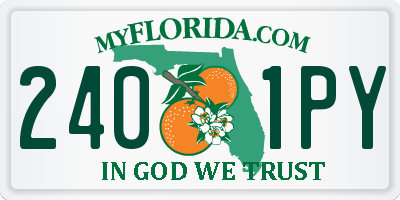 FL license plate 2401PY