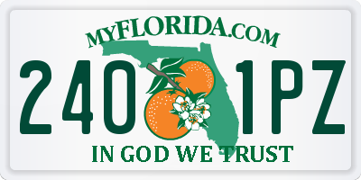 FL license plate 2401PZ